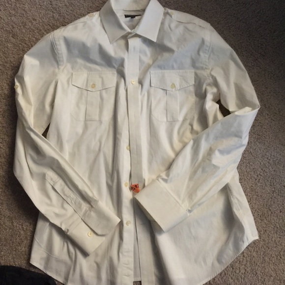 Express white button up