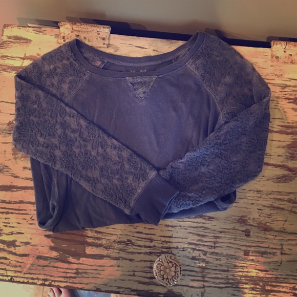 Navy 3/4 length top - Picture 1 of 2
