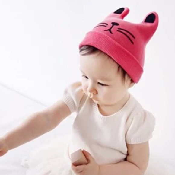 💞NEW💞baby hat🐱Little MEOW kitten beanie - Picture 3 of 4