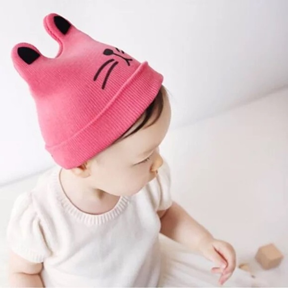 💞NEW💞baby hat🐱Little MEOW kitten beanie - Picture 4 of 4