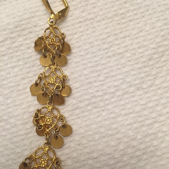 Gold chandy earrings - Picture 2 of 2