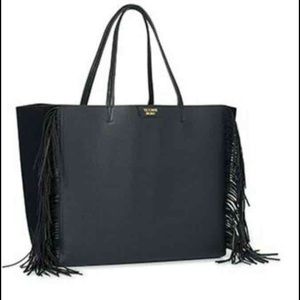 Victoria's Secret black fringe tote