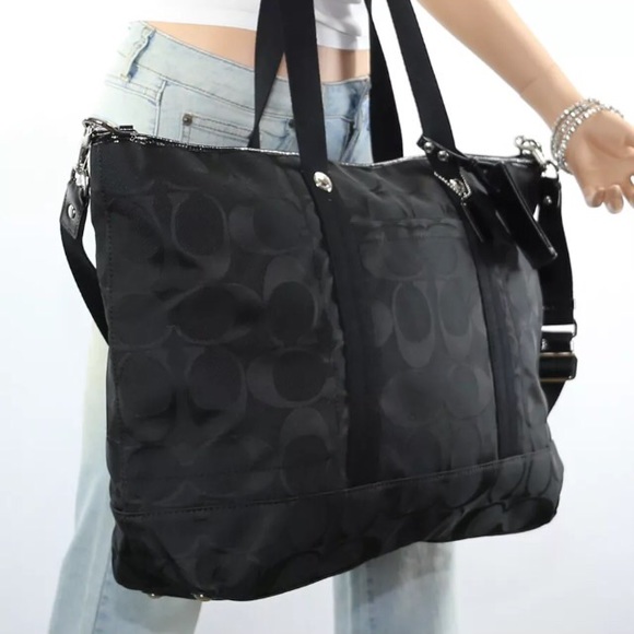 Coach Handbags - Coach Kyra Travel Luggage Black Duffle Bag F77284