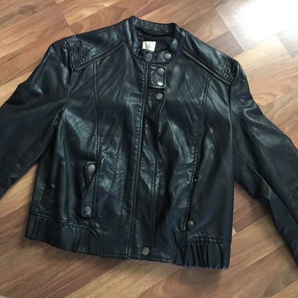 LC Lauren Conrad black leather jacket