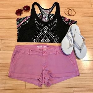 Mossimo Pink Low Rise Short Shorts