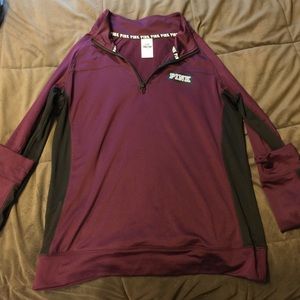 PINK half zip pull over