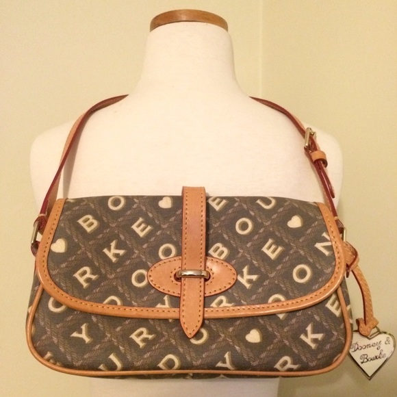 Dooney & Bourke Heart Logo Brown Signature Leather