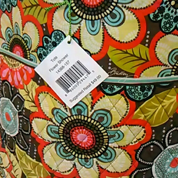 NWT Flower Shower tote by Vera Bradley - Picture 2 of 3