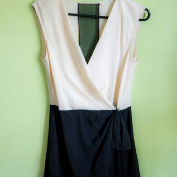 Cream and black romper