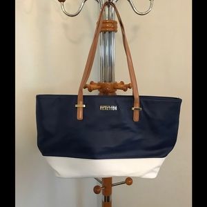 Kenneth Cole Reaction Navy and white purse.