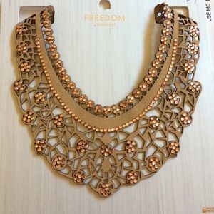Topshop suede statement necklace