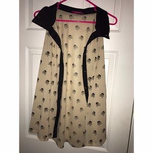 Chiffon plus size skull vest
