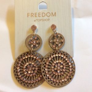 Topshop suede earrings