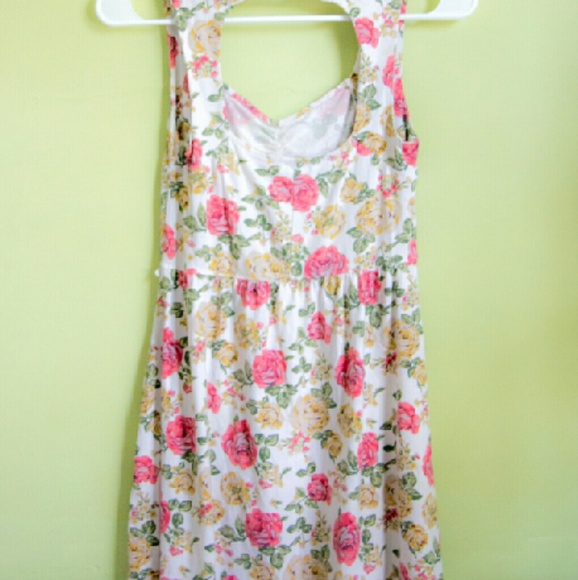 Open-back floral dress