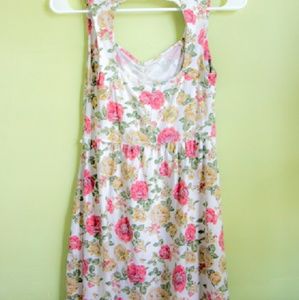 Open-back floral dress