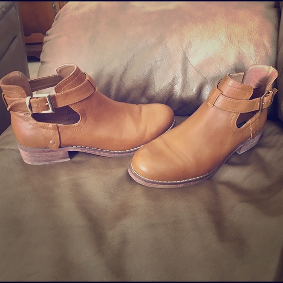 Brown ankle booties