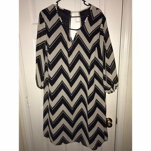 Chevron chiffon dress