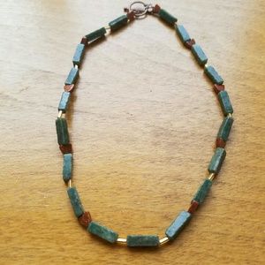 Real gemstone handmade choker necklace