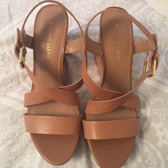 Brown wedge sandal