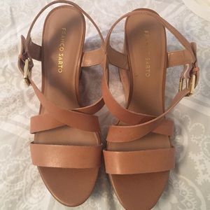 Brown wedge sandal
