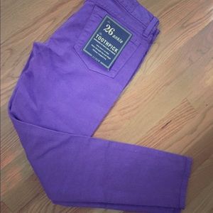 NWT Purple J.Crew Toothpick Jeans!
