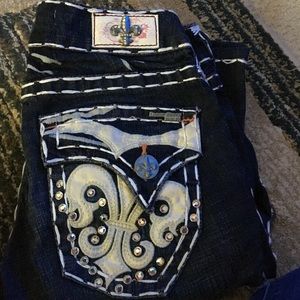 Laguna Beach never worn jean rhinestones