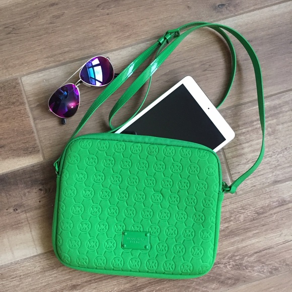Bright Green Micheal Kors Tech Bag