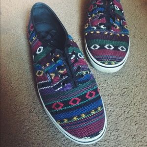 Multi-color Aztec Pattern Vans