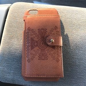 iPhone 6 leather tribal case/wallet