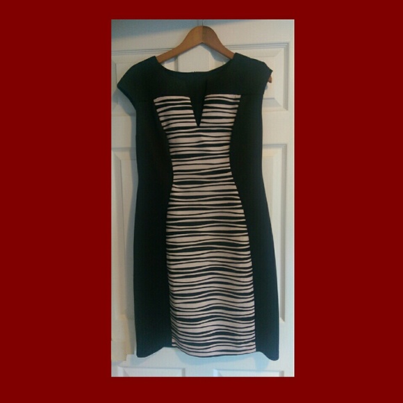 Dress Barn -Very flattering black/contrast dress