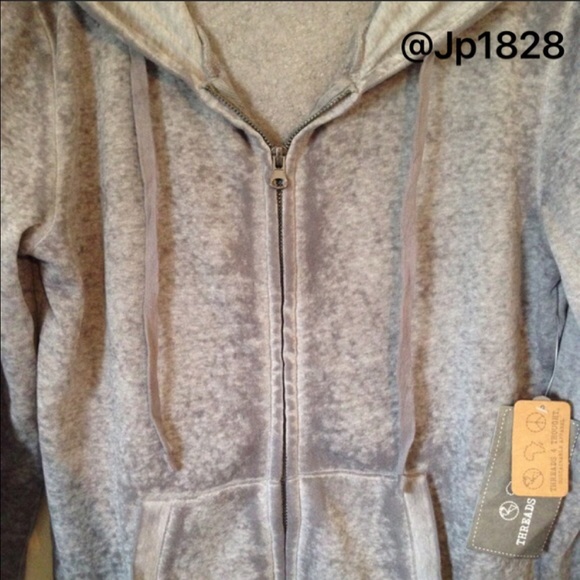 5🌟Rated!🌎♻️NWT Threads 4 Thought Zip Hoodie♻️🌍 - Picture 2 of 4