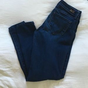 Dark navy Paige skinny jeans