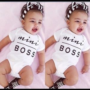 New born - 3 months mini boss romper