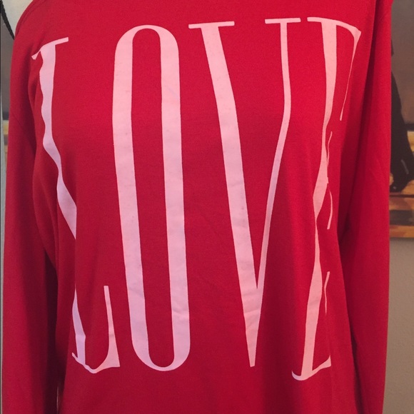 🎉SALE🎉HP Comfy One Shoulder Red Long Sleeve Top❤ - Picture 4 of 6