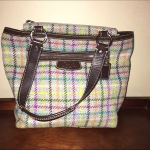 Coach handbag wool.