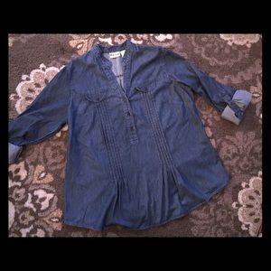 PLUS SIZE DENIM TOP