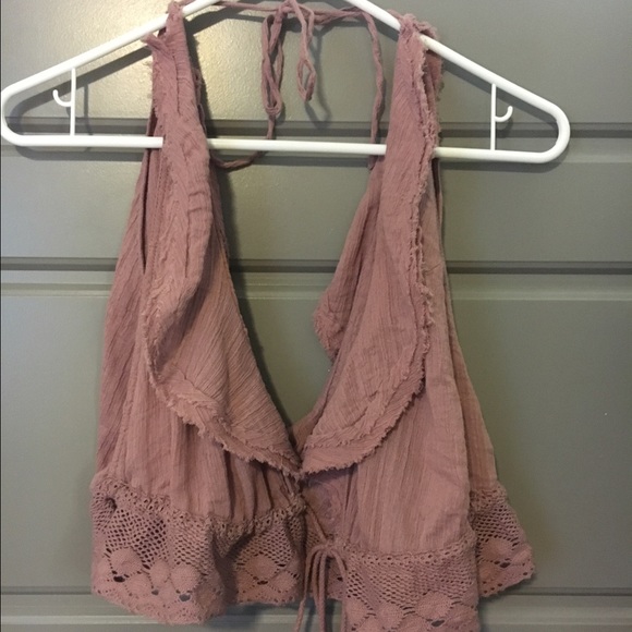 Free people tie front top
