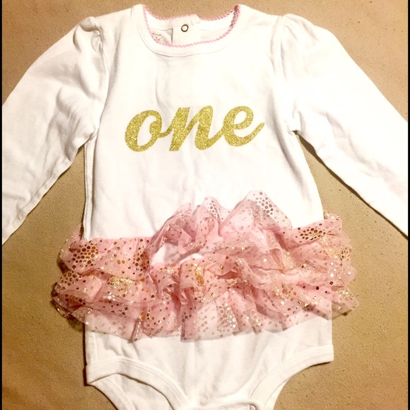 Koala Kids Pink & Gold First Birthday - Onesie