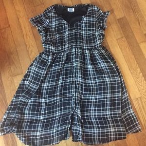 Old navy plad baby doll dress