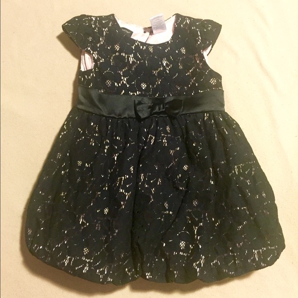 Wendy Bellissimo Pink & Black Lace Dress