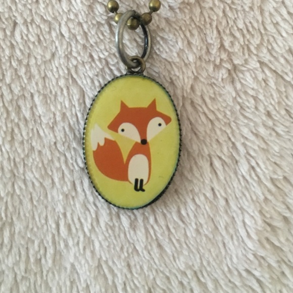 20" fox necklace with antique ball chain - Picture 2 of 2