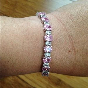 Silver Stamp.925 Cubic  Zirconia Tennis bracelet