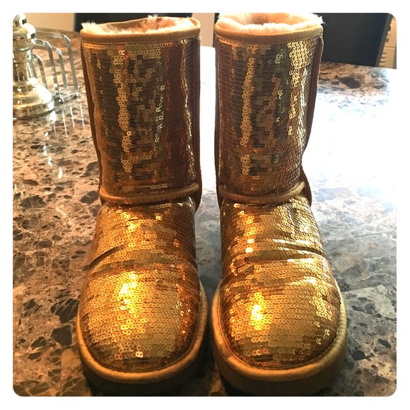 Sparkly gold sequin Uggs