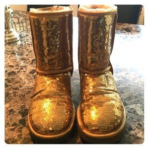 Sparkly gold sequin Uggs
