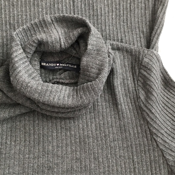 NWOT gray ribbed Adalie turtleneck dress - Picture 3 of 4