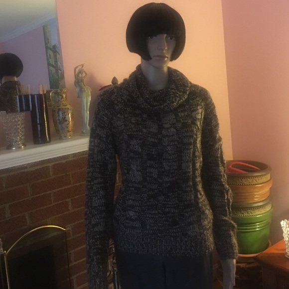 SOLD!!! Brown & Beige Turtleneck Sweater