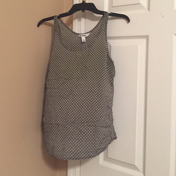 Old navy black floral tank