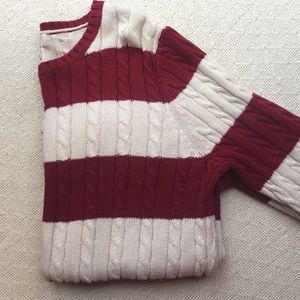 Red&white stripped sweater