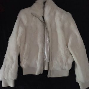 Rabbit fur coat