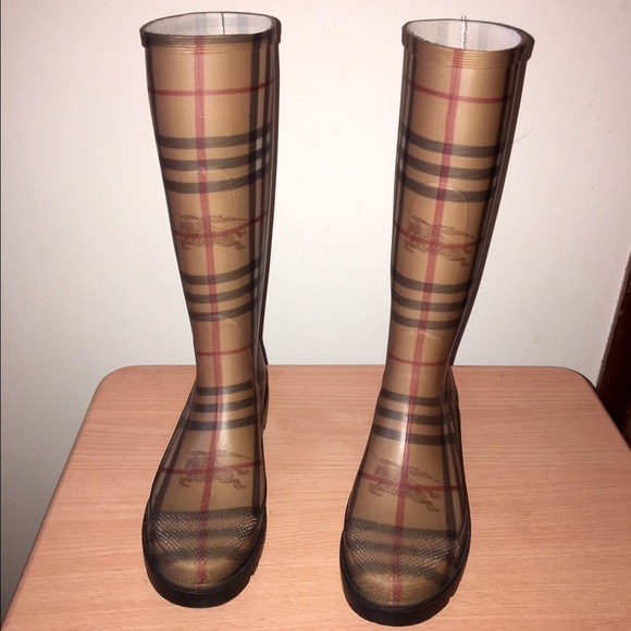 Burberry rain boots